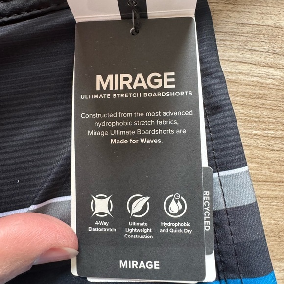 RipCurl Mirage Daybreakers - Boys Sz 16/30” Black Board Shorts Swim Trunks NEW - Picture 9 of 11